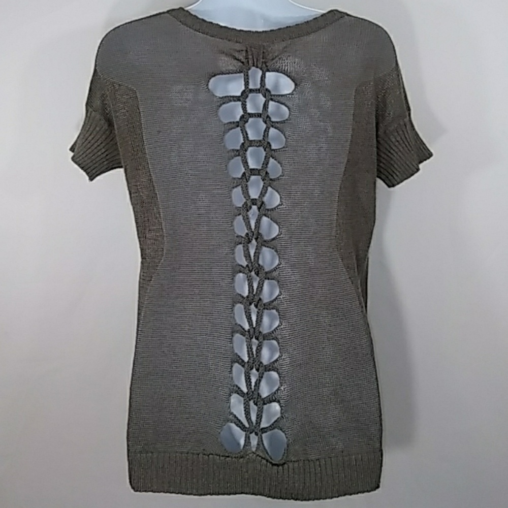 Sparkle & Fade sheer cut out sweater Size S